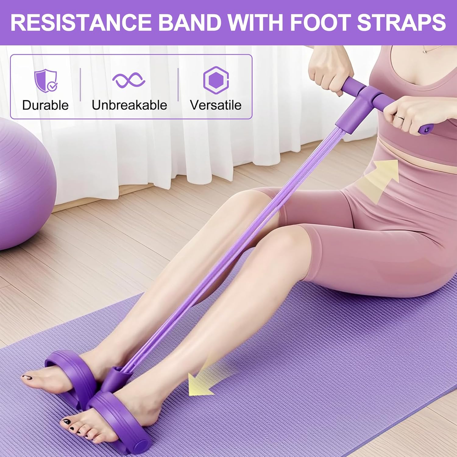 Sports Equipment Near Me - 4튜브 페달 저항 밴드 다기능 텐션