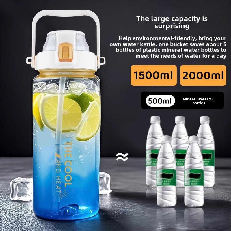 1.5/2 리터 물병 휴대용 플라스틱 스포츠 물병(스트 - Sports Equipment Types 리뷰 및 가격