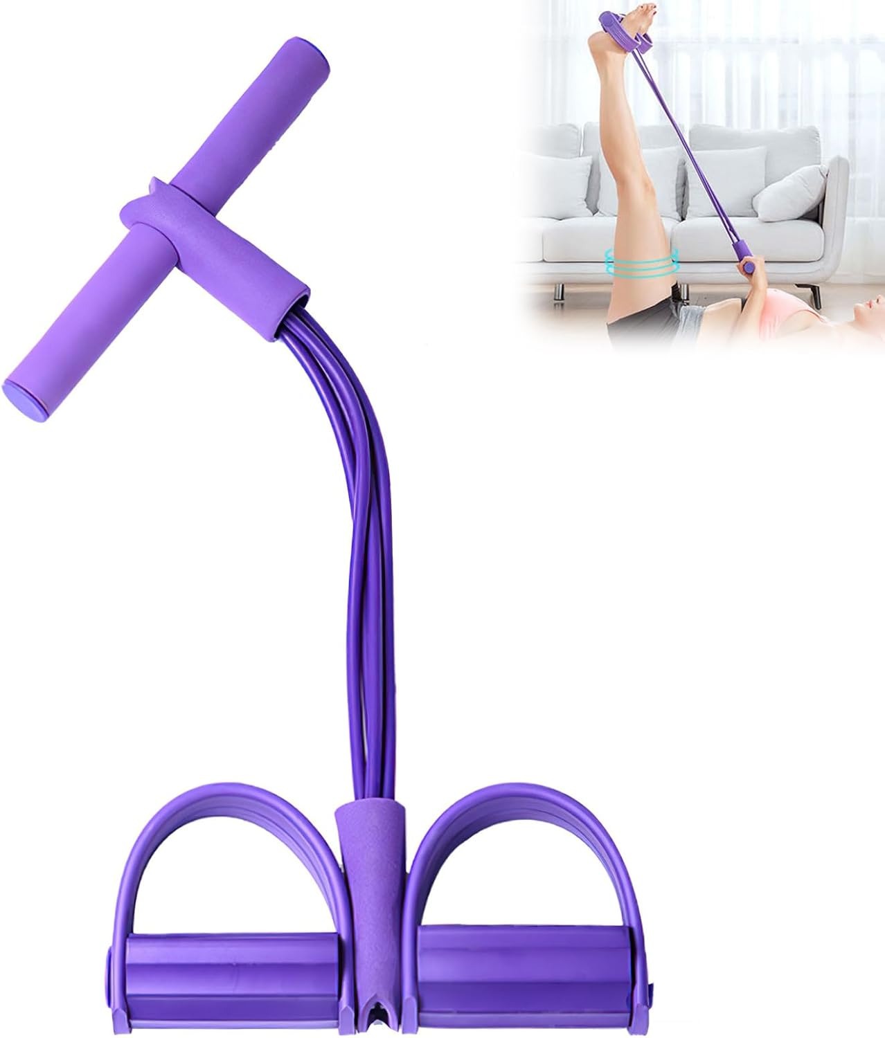 4튜브 페달 저항 밴드 다기능 텐션 로프 탄성 요가 풀 - Sports Equipment Near Me 리뷰 및 가격