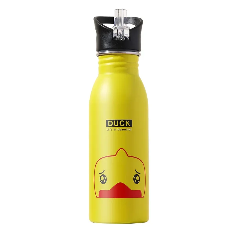 500ML 스테인리스 스틸 물병 빨대 포함 귀여운 물병 - Sports Equipment Types 리뷰 및 가격