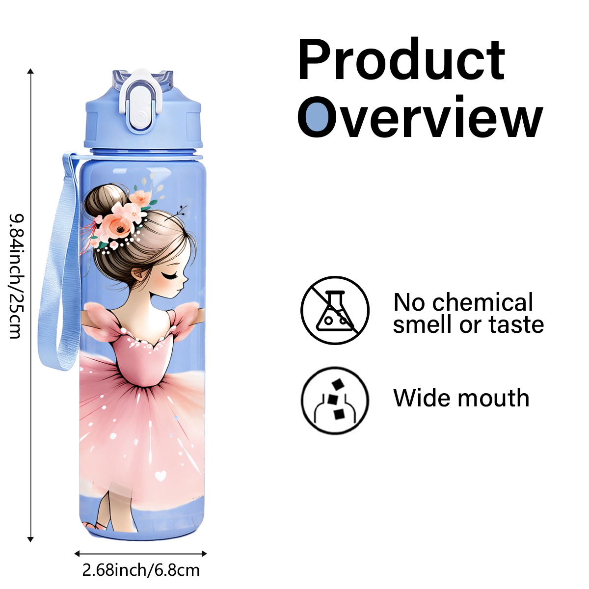 발레리나 프린트 750ml 스포츠 물병 야외 여행 피트 - Sports Equipment Types 리뷰 및 가격