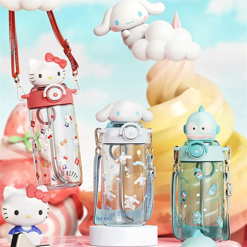 X&W 카와이 산리오 인형 빨대컵 650ml 만화 헬로 - Sports Equipment Types 리뷰 및 가격